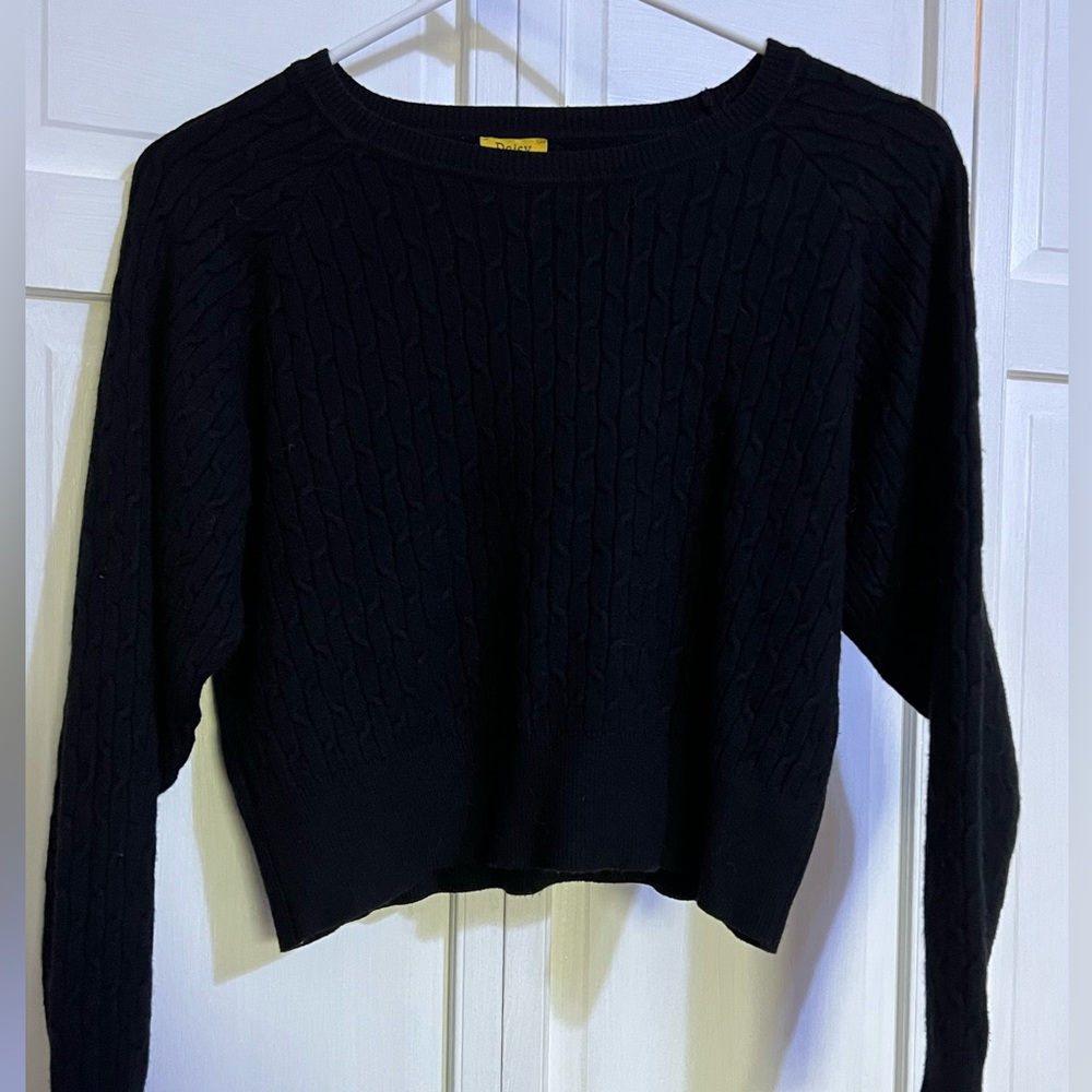 EUC black crop sweater